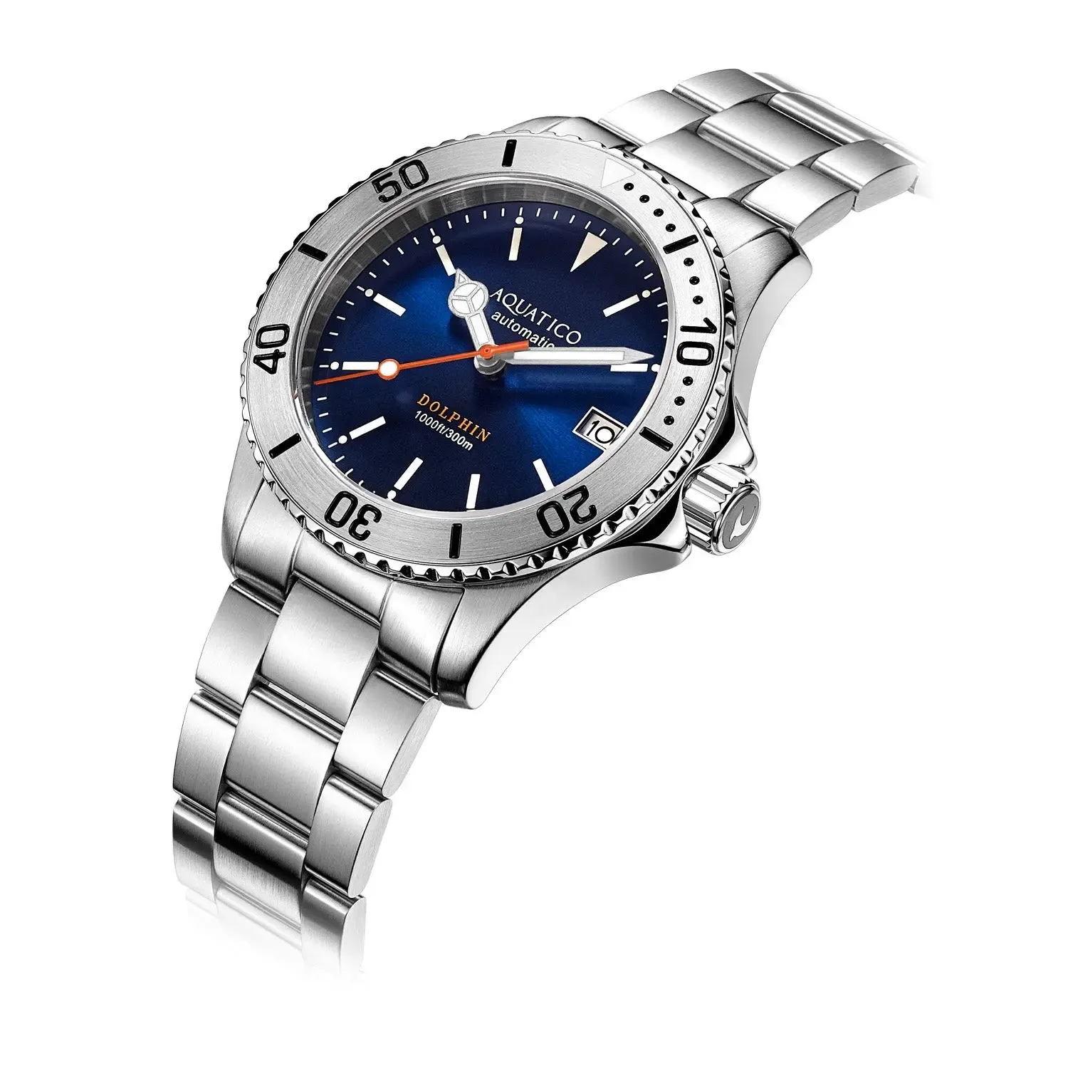 Aquatico Dolphin 38mm Dive Watch Blue Dial (NH35)