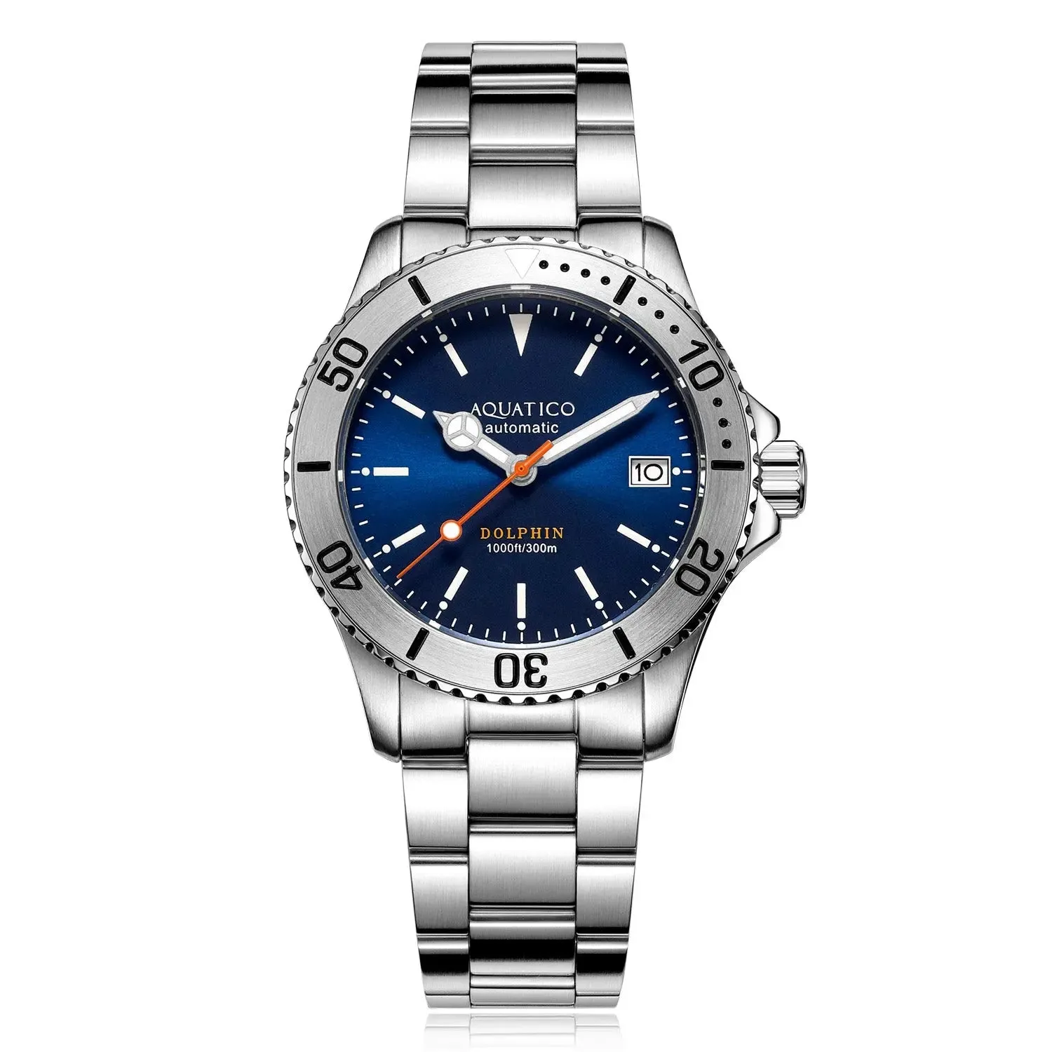 Aquatico Dolphin 38mm Dive Watch Blue Dial (NH35)