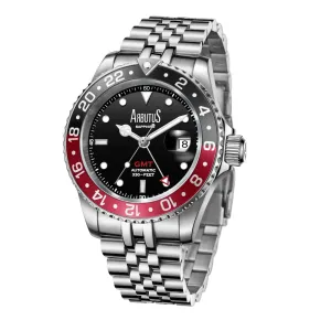 Arbutus GMT Dive Inspired AR2102SBS Stainless Steel Men's Watch