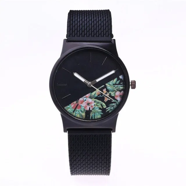 Black Flower Watch Women Watches Ladies 2018 Brand Luxury Famous Female Clock Quartz Watch Wrist Relogio Feminino Montre Femme