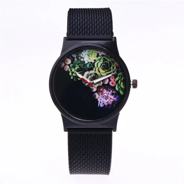 Black Flower Watch Women Watches Ladies 2018 Brand Luxury Famous Female Clock Quartz Watch Wrist Relogio Feminino Montre Femme