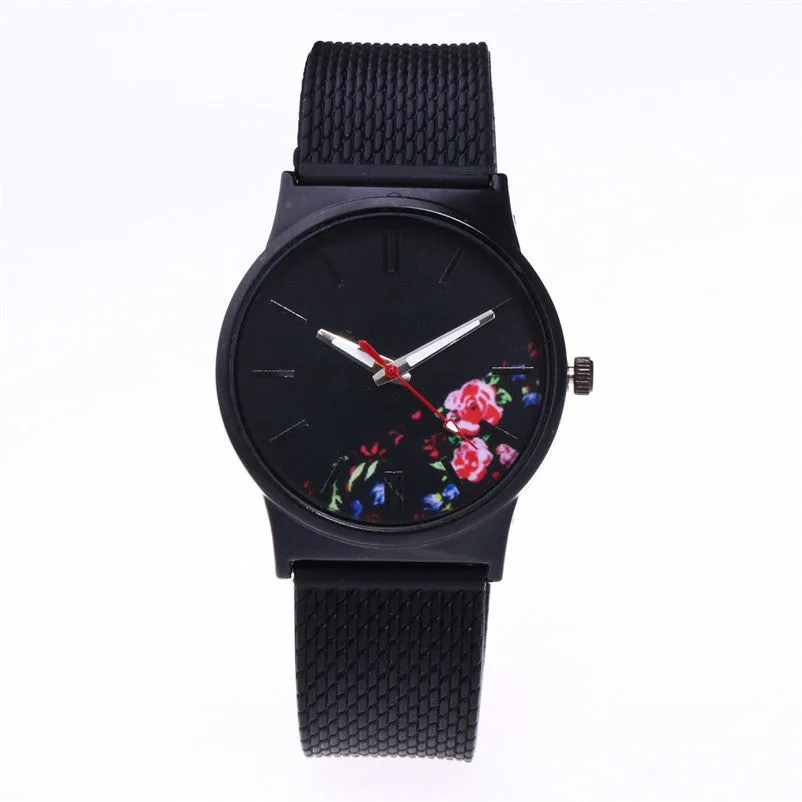 Black Flower Watch Women Watches Ladies 2018 Brand Luxury Famous Female Clock Quartz Watch Wrist Relogio Feminino Montre Femme