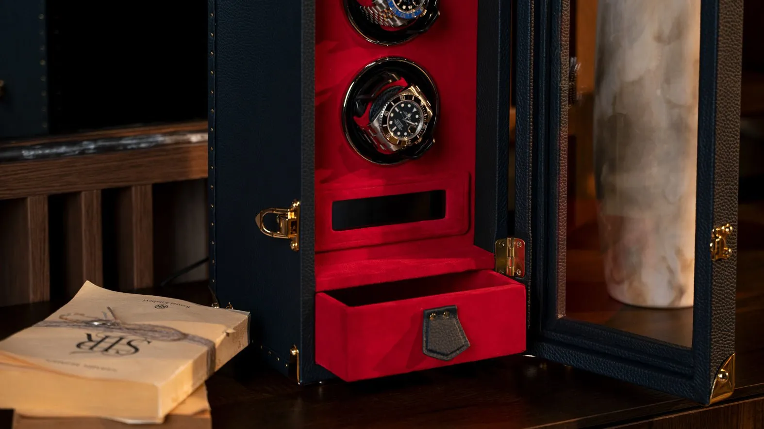 Bosphorus Watch Winder - Togo Dark Blue