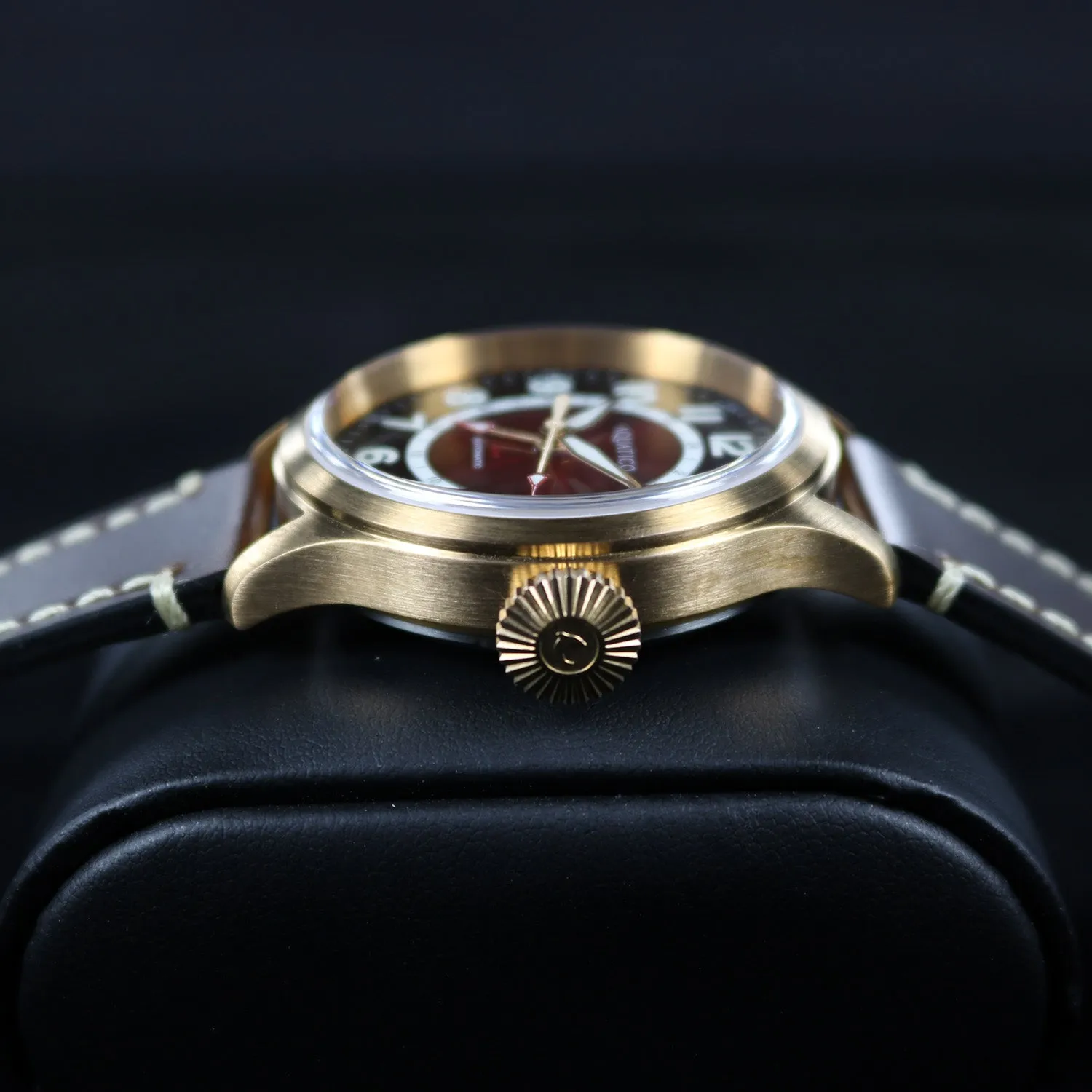 Bronze Horizon Hawk GMT Gradient Burgundy Dial