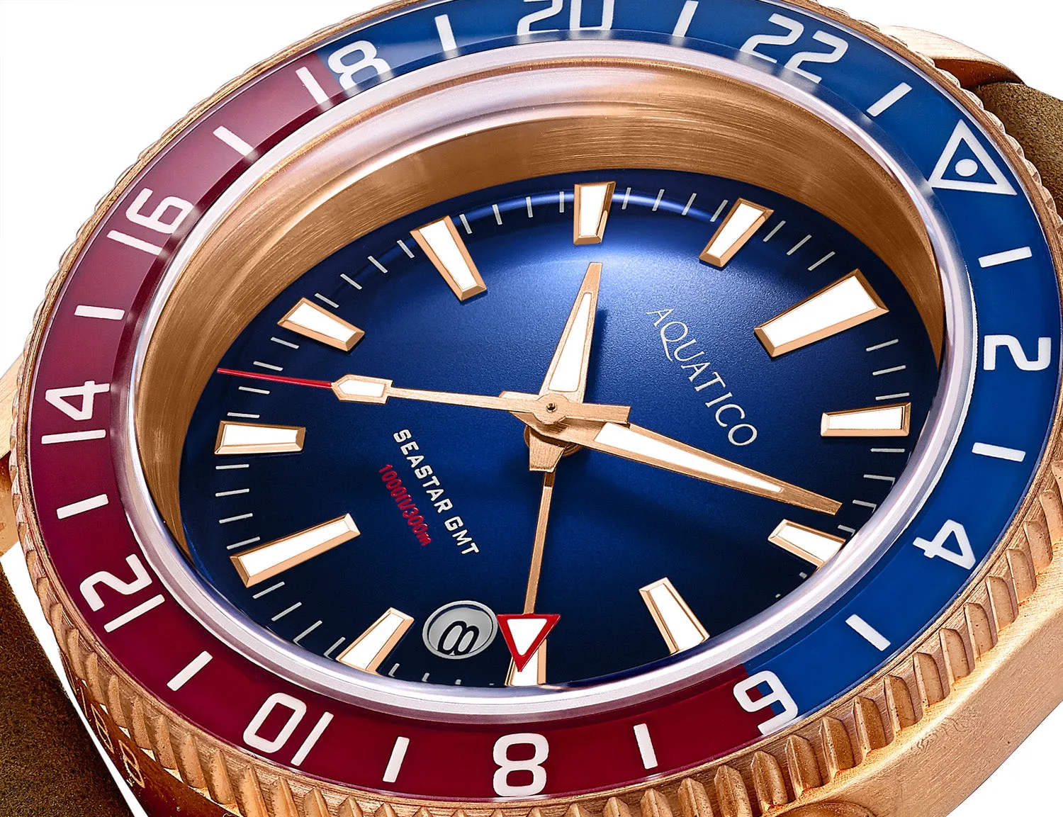 Bronze Sea Star GMT Blue Dial Pepsi Bezel Inlay