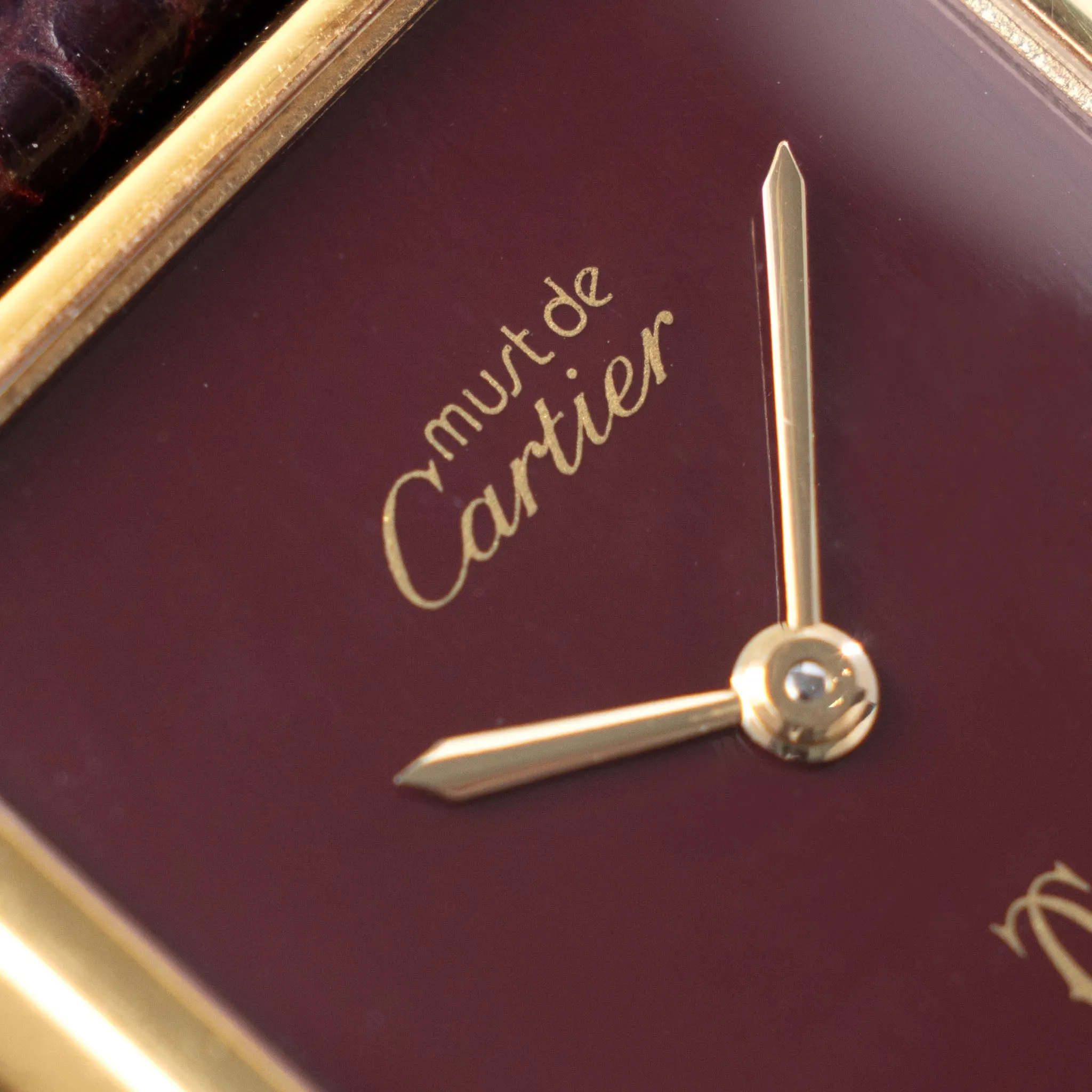 Cartier Tank Must de Cartier 6-81006 Burgundy Dial Box and Papers