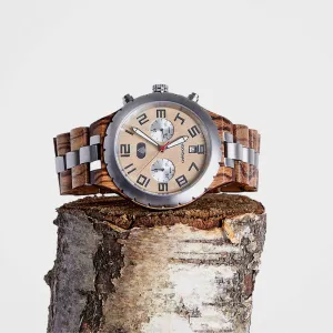 Chronograph Wooden Watch For Men: The Sandalwood