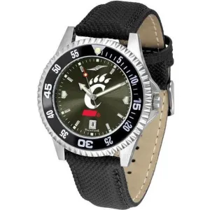 Cincinnati Bearcats Mens Competitor Ano Poly/Leather Band Watch w/ Colored Bezel