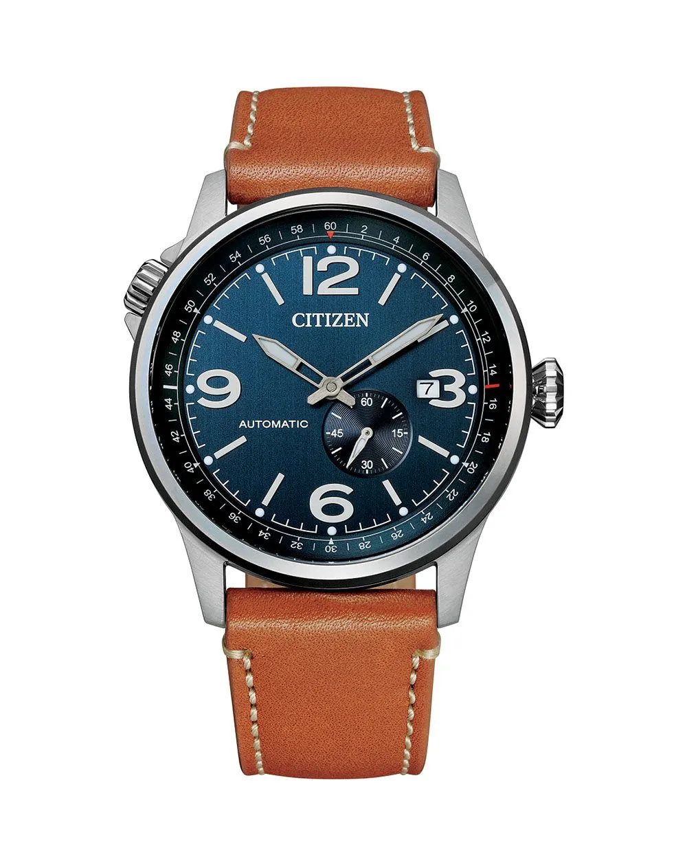 Citizen Automatic Tan Brown Leather Watch NJ0140-25L