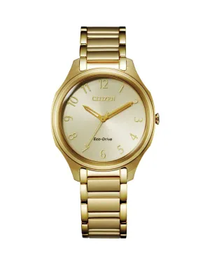 Citizen Eco-Drive Champagne Dress Watch EM0752-54P