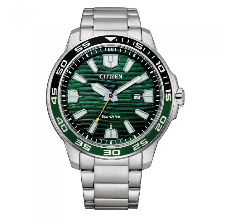 Citizen Eco-Drive Green Dress Watch AW1526-89X