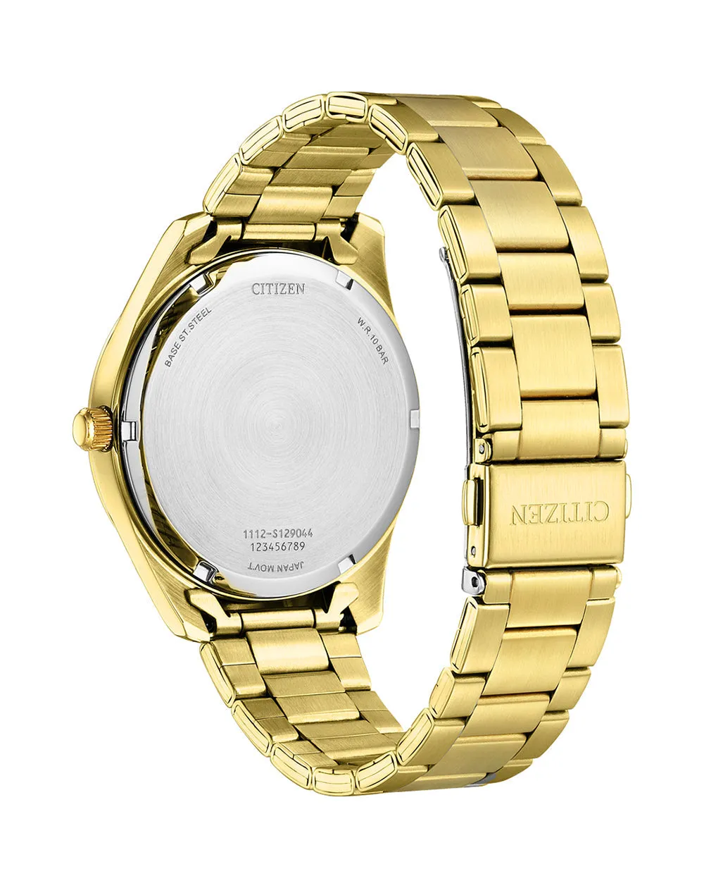 Citizen Quartz Blue Dial Gold Mens Watch BI1039-59L