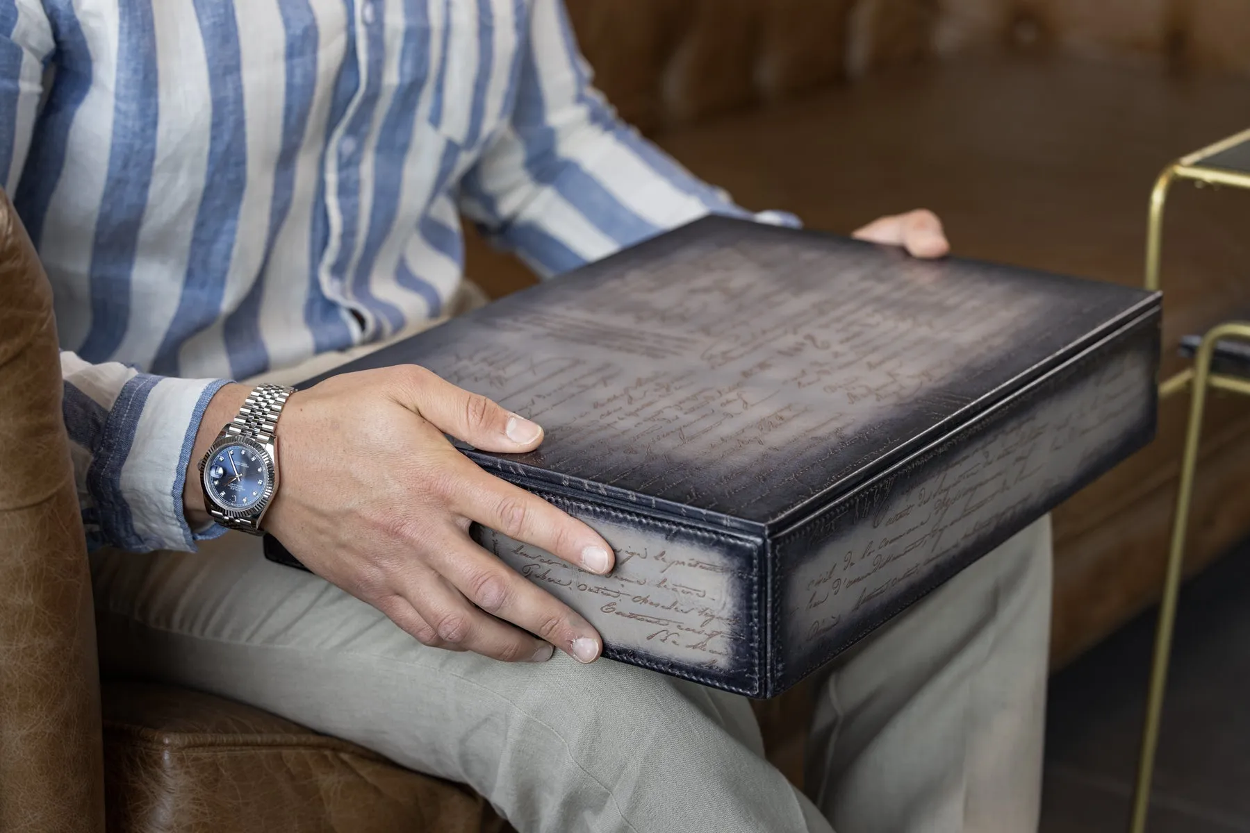 Daily Routines Tray - Parchment Patina Grey