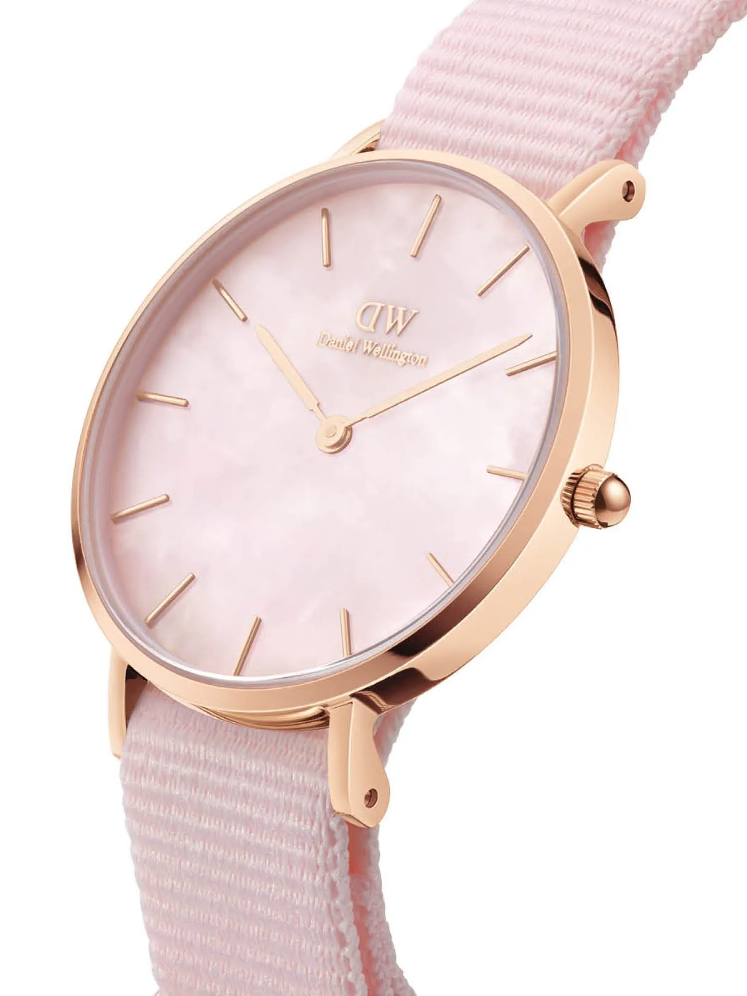 Daniel Wellington Mother of Pearl Pink Dial Women Analogue Watch - DW00100512