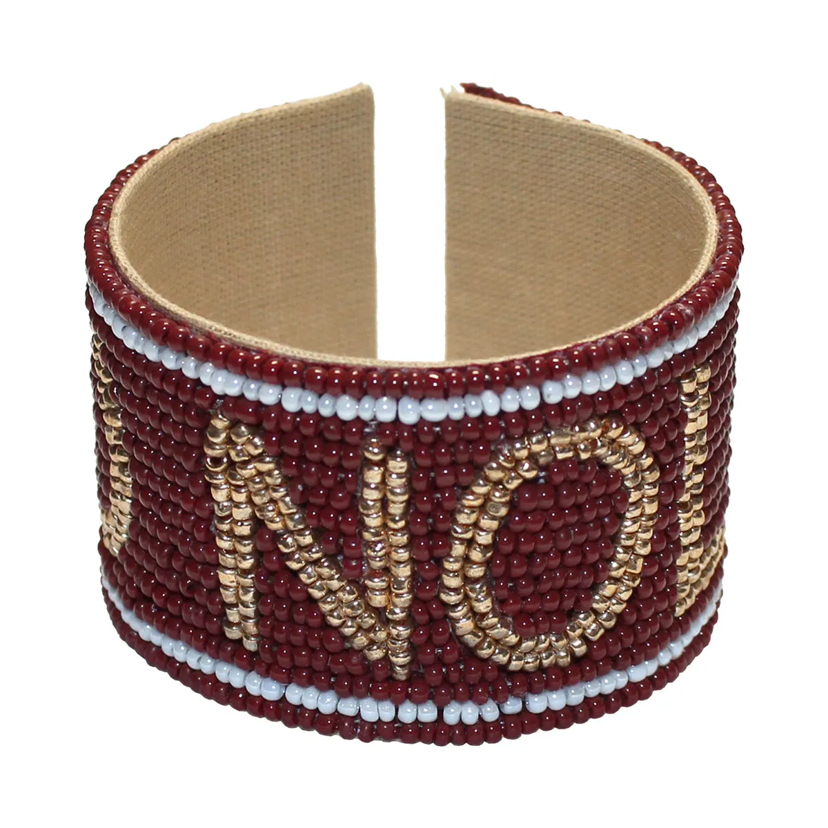 Desden Go Noles Beaded Cuff Bracelet