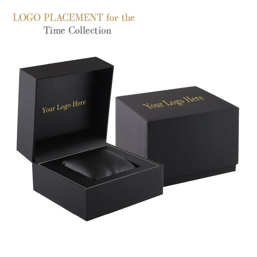 Elegant Soft Touch Paper Watch Box, Time Collection