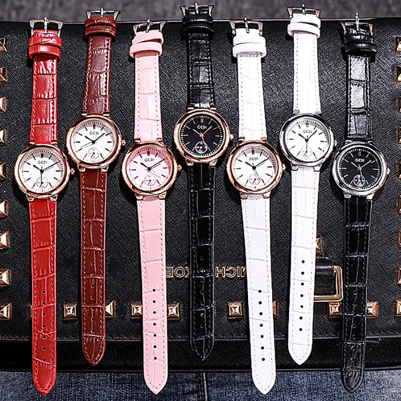 Fashionable elegant temperament belt lady watches