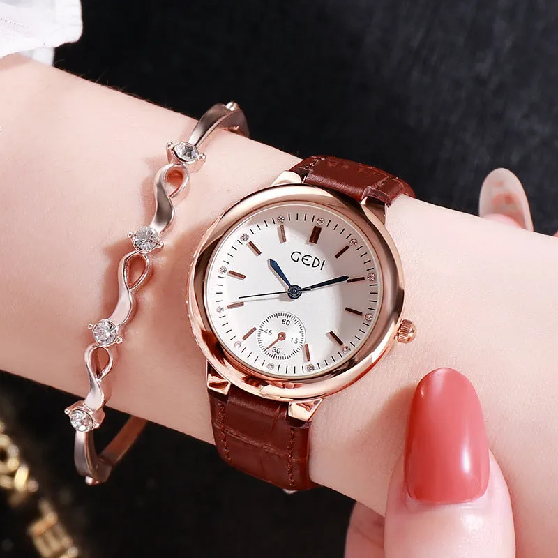 Fashionable elegant temperament belt lady watches