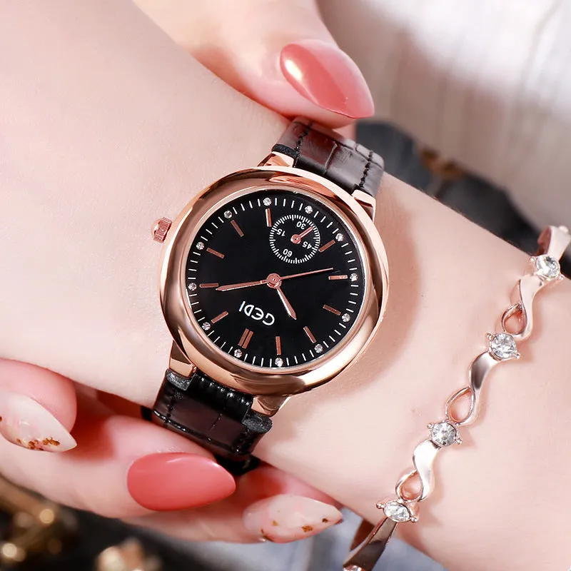 Fashionable elegant temperament belt lady watches