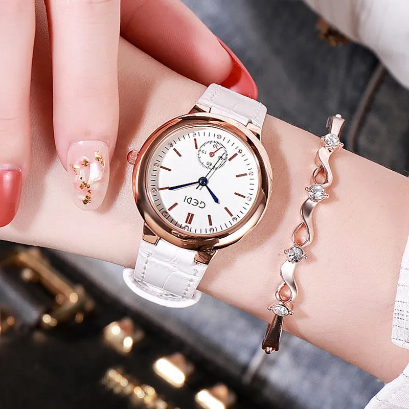 Fashionable elegant temperament belt lady watches