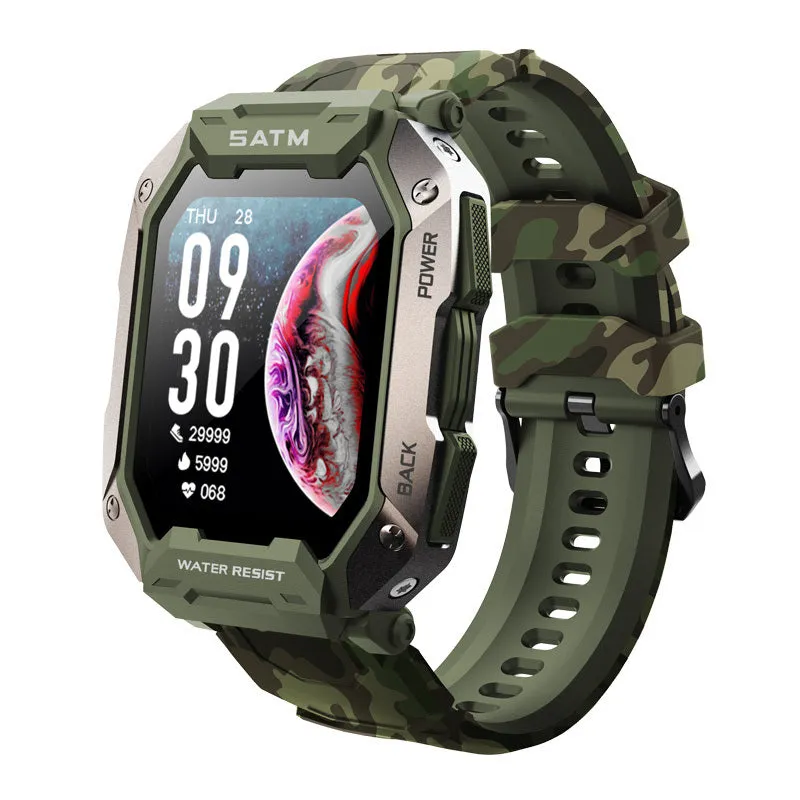 Fitness Tracker With Blood Pressure Tactical Smartwatch