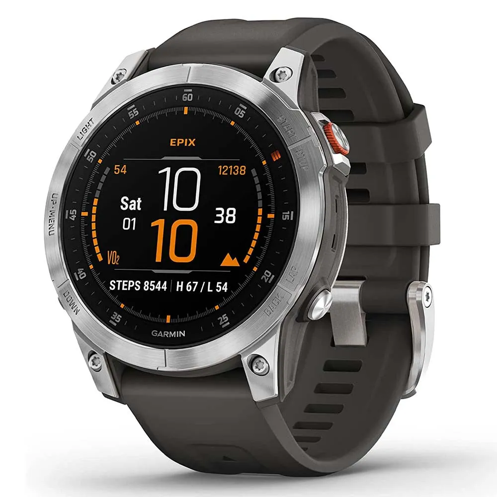 Garmin epix Gen 2 Slate Steel Health and wellness features, touchscreen AMOLED display Premium Active Smartwatch - 010-02582-00