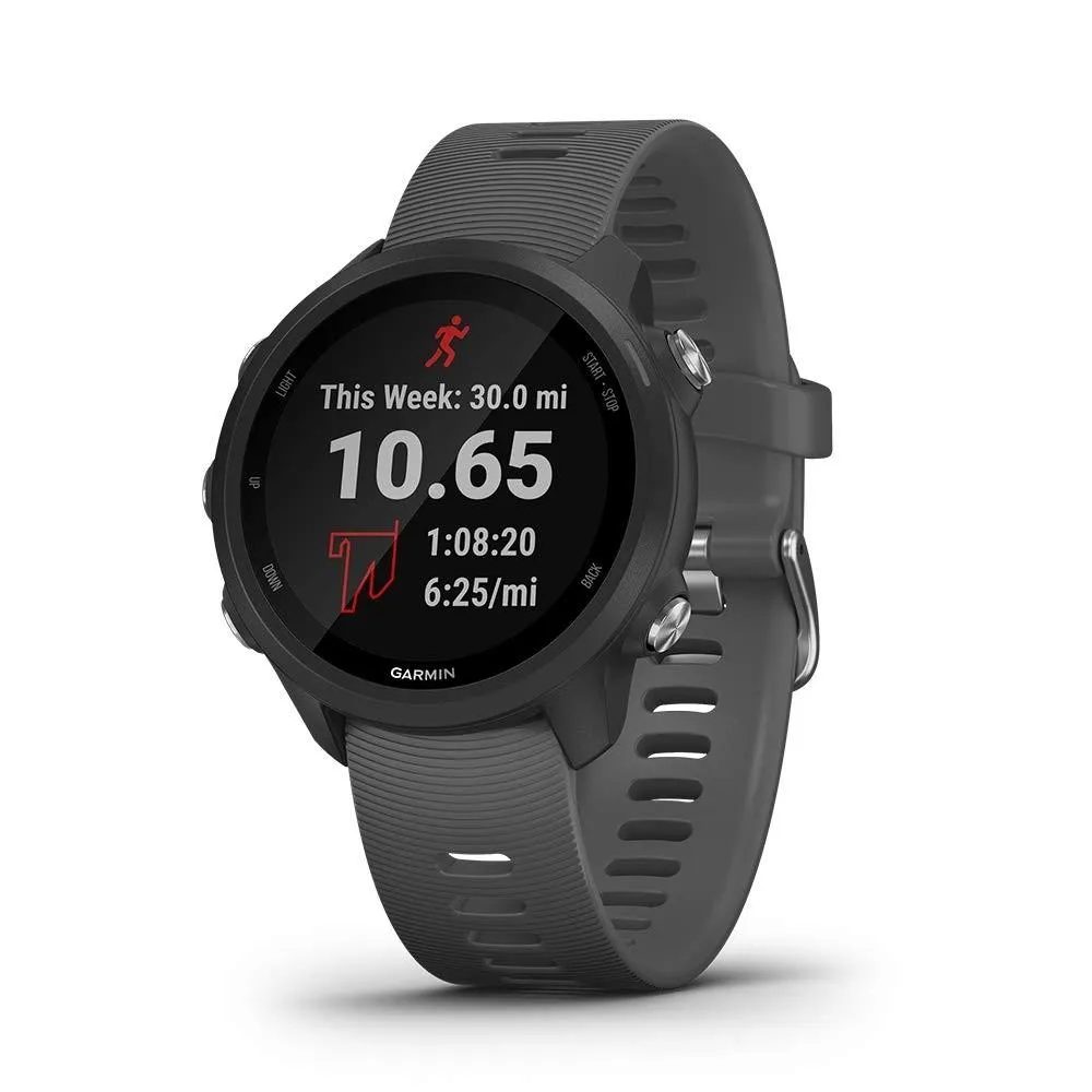 Garmin Forerunner 245 Slate Gray Silicone Band Digital Dial Smart Watch - 010-02120-00