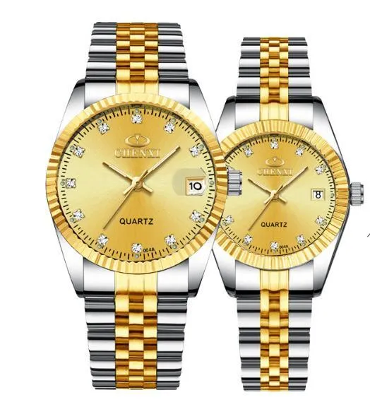 Golden Lover's Couple Watch