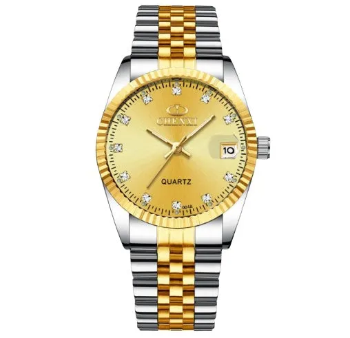 Golden Lover's Couple Watch