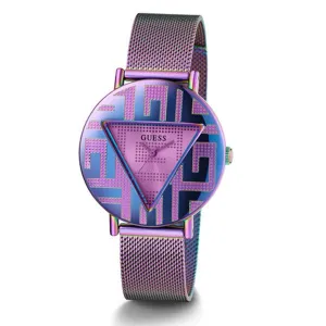 Guess Iconic Multicolor Mesh Bracelet Multicolor Dial Quartz Watch for Ladies - GW0479L1