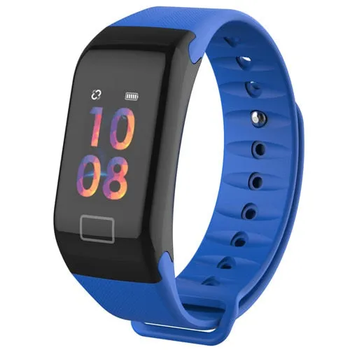 Lerbyee Color Screen F1S Fitness Tracker Blood Pressure Smart Bracelet Sleep Monitor Call Reminder Men Watch for iPhone 7 Huawei