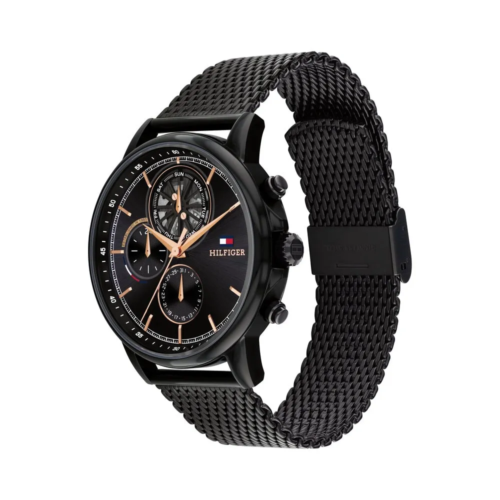 Men Stewart Black 44mm Watch