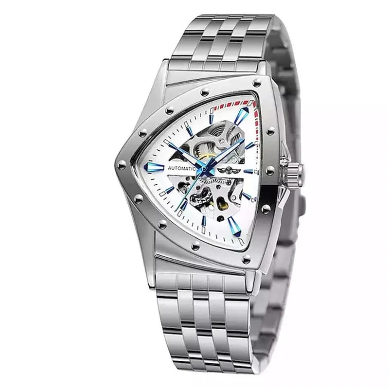 Men's Triangle Automatic Skeleton Mechanical Watch Business/Casual