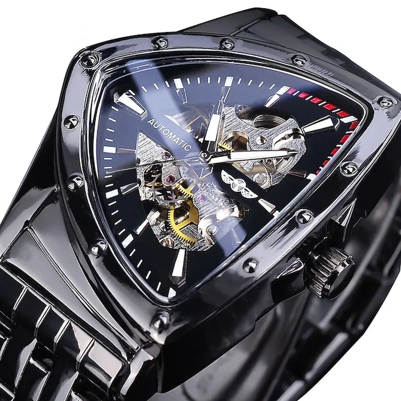 Men's Triangle Automatic Skeleton Mechanical Watch Business/Casual