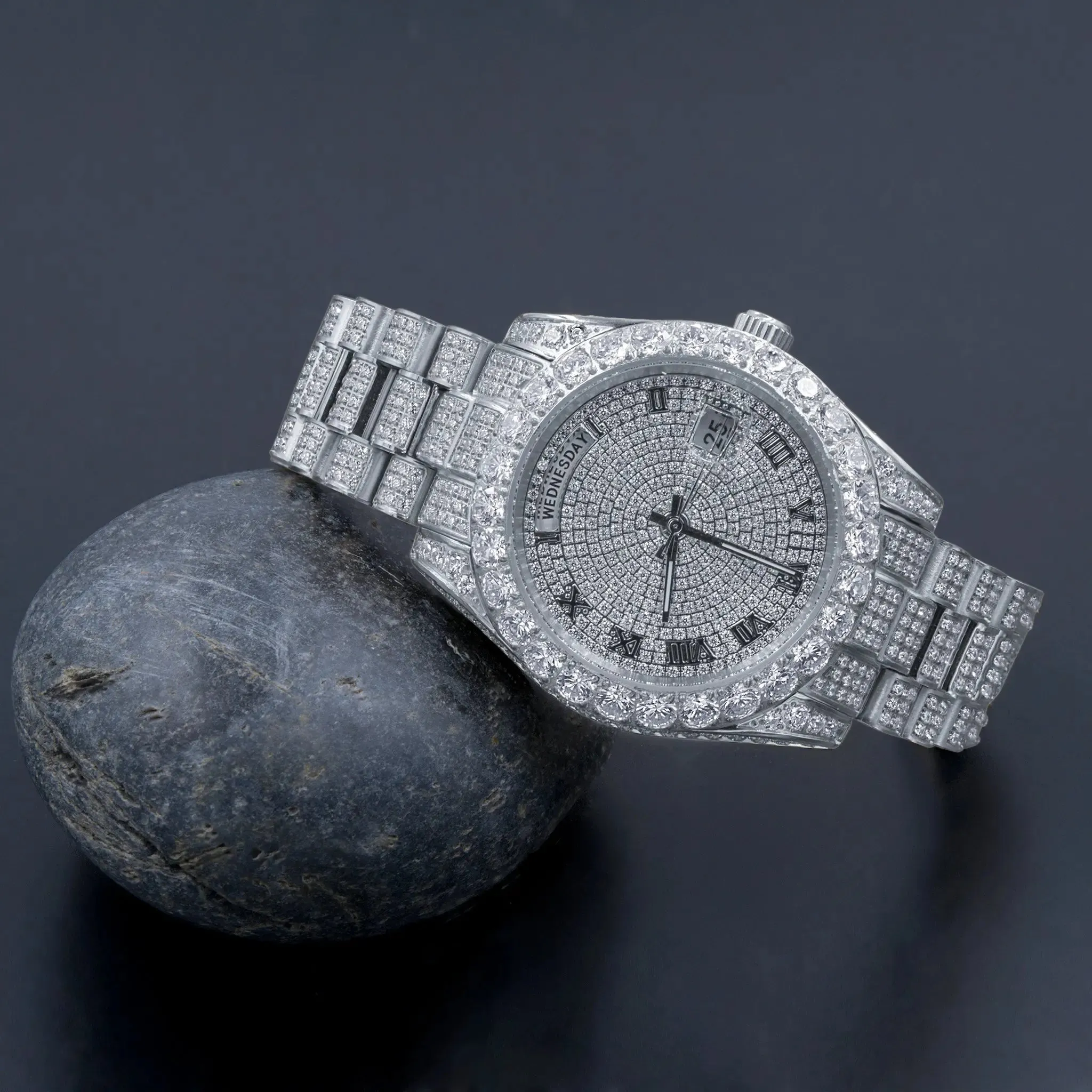 Moissanite Elegance: ICEMAN Luxe Timepiece II 590011