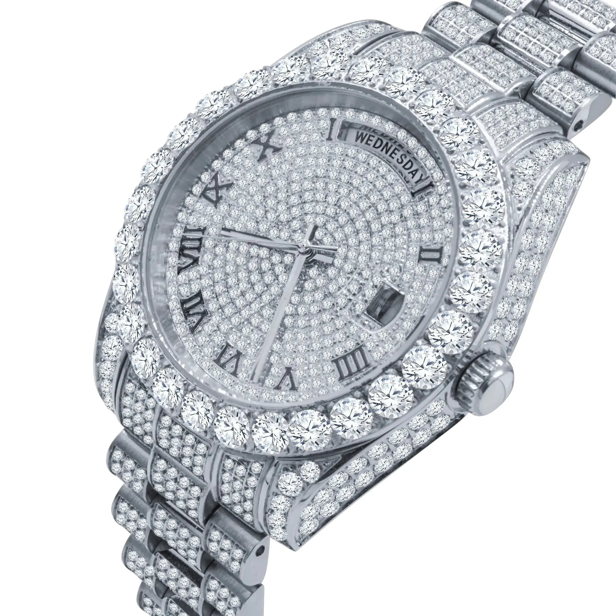 Moissanite Elegance: ICEMAN Luxe Timepiece II 590011