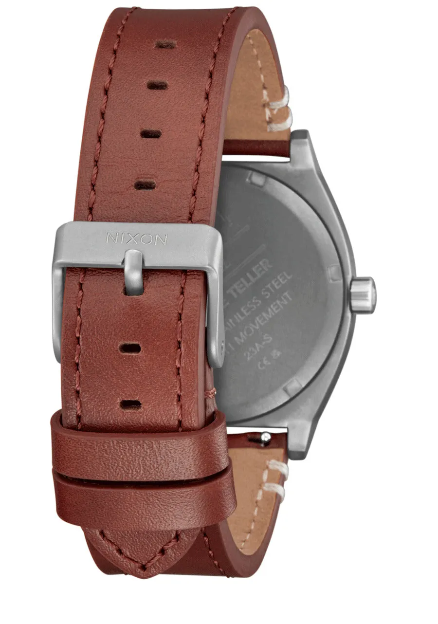 Nixon The Time Teller Leather Watch