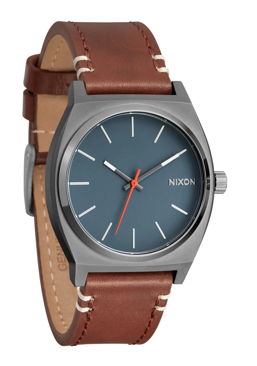 Nixon The Time Teller Leather Watch