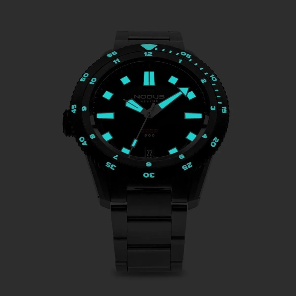 Nodus Sector Deep Destro Automatic Dive Watch - Black Dial