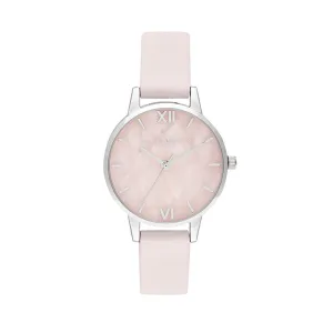 Olivia Burton Semi Precious Silver Blossom Watch - Silver