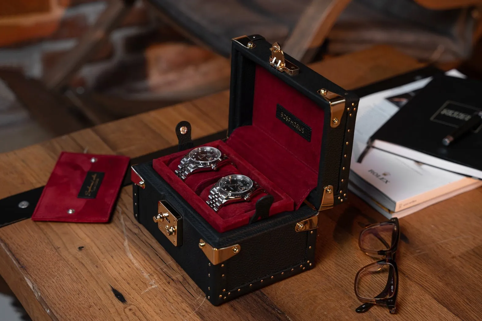 Petra Watch Case - Togo Black