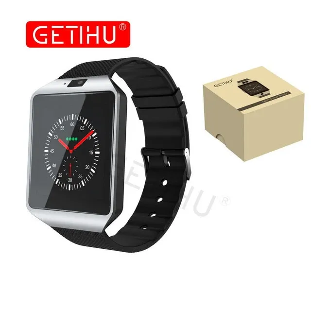 "GETIHU DZ09" Digital Men Watch For Apple iPhone Samsung Android Mobile Phone Bluetooth SIM Camera