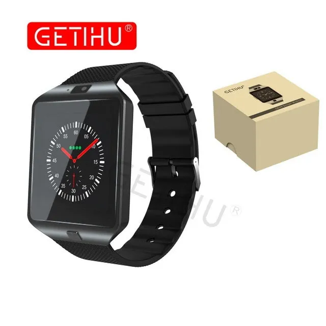 "GETIHU DZ09" Digital Men Watch For Apple iPhone Samsung Android Mobile Phone Bluetooth SIM Camera