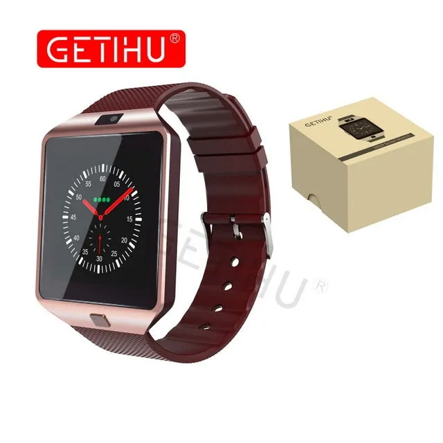 "GETIHU DZ09" Digital Men Watch For Apple iPhone Samsung Android Mobile Phone Bluetooth SIM Camera