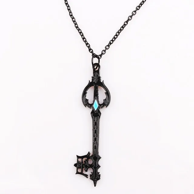 rongji jewelry Hot Game Kingdom Hearts Oblivion Blade Charms Necklace Alloy Jewelry Figure Cosplay for women factory outlet