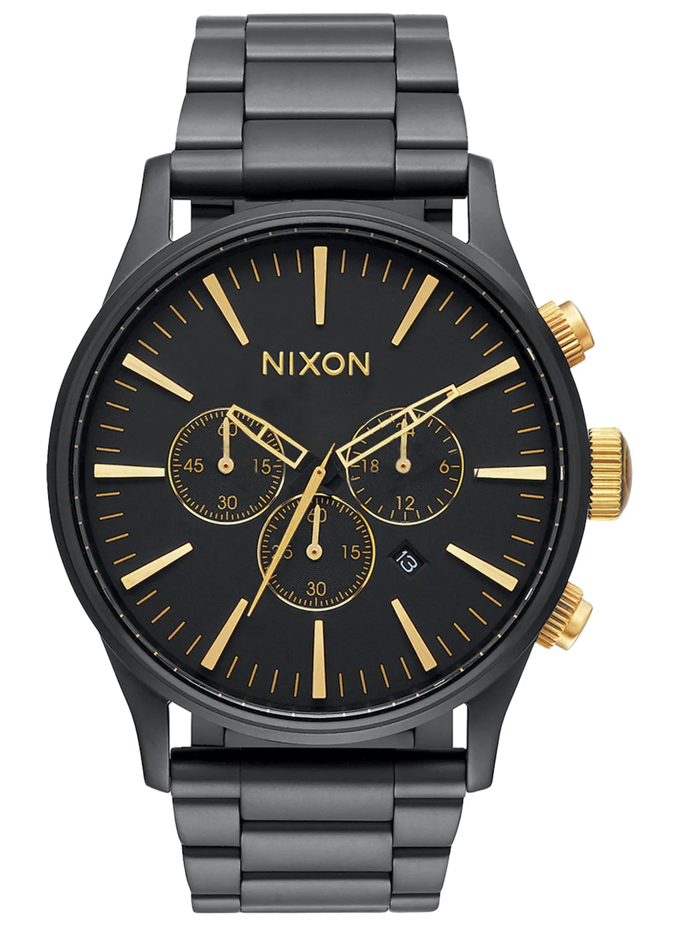 Sentry Chrono Matte Black/Gold Watch