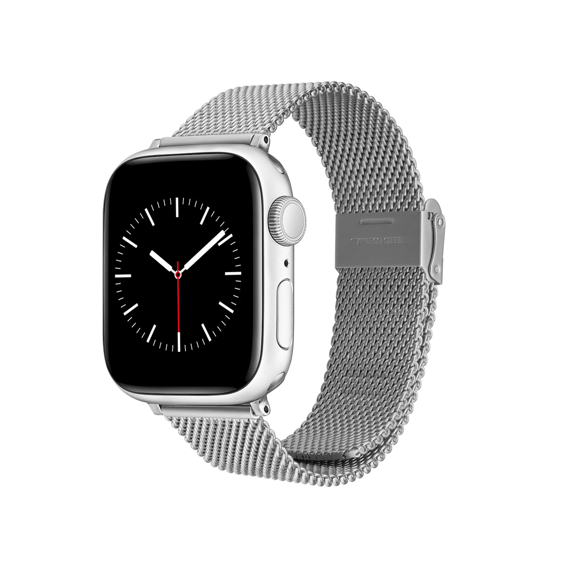 Smartwatch Sandblasted Mesh Strap Silver