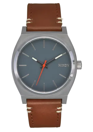 Time Teller Leather - Lt Gunmetal / Basalt / Sienna