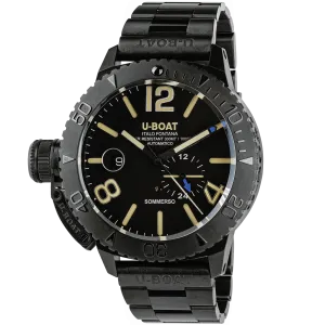 U-Boat Men's Watch Sommerso 46mm Diver Date Black DLC 9015/MT