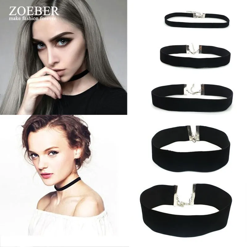 Zoeber fashion bead choker necklace black leather rope muli necklace silver metal bead short bowknot necklace gifts women female